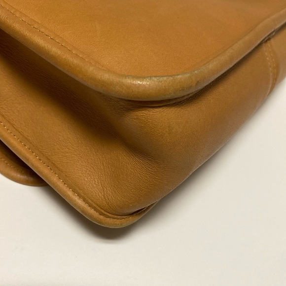 COACH Rambler's Legacy Vintage Tan Leather Shoulder Crossbody Bag 9061 - Picture 6 of 17